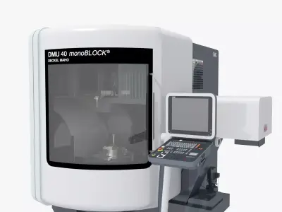 CNC Five axis machining center 3D model