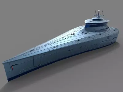 Destroyer Low-poly 3D model purchase
