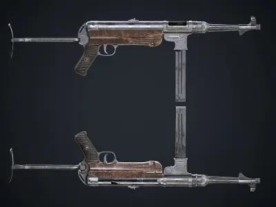 MP 40  Low-poly 3D model