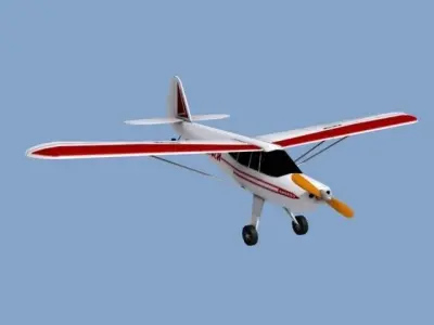 Plane1 airplane flying on sky 3D model