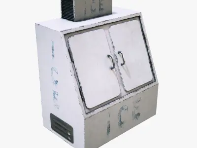 Ice Machine Low-poly 3D model buy