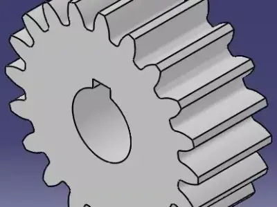 Parametric spur gear Free 3D model