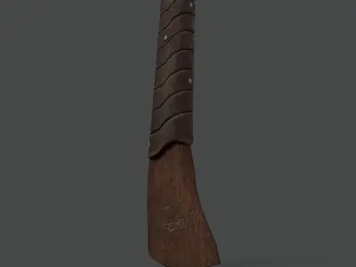 Viking Axe Low-poly 3D model 18