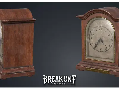 Easel Clock 1 - Clocks 1900s 3D model