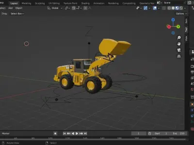 MID POLY  WHWWL LOADER 3D model