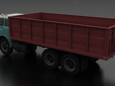 C-Series C-800 Grain Truck Tandem Axle 1970 Low-poly 3D model