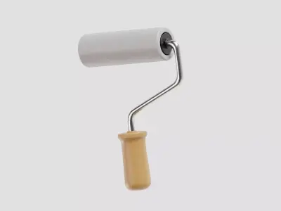 Paint Roller Brush Low-poly 3D model