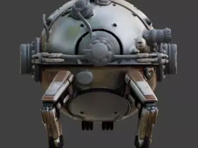 Sci-Fi Maintenance Drone 3D Model Low-poly 3D model