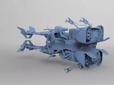 Star Wars inspired Pod Racer Slim 3D model
