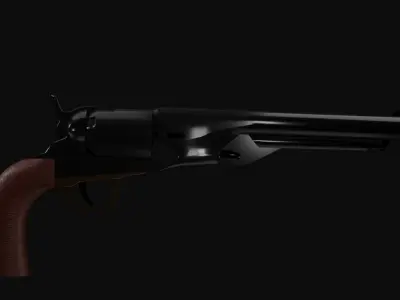 colt 1860 Free low-poly 3D model
