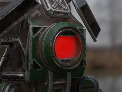Robot Scout Low-poly 3D model