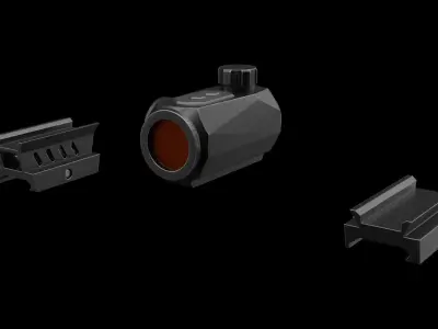 Red dot sight Low-poly 3D model order
