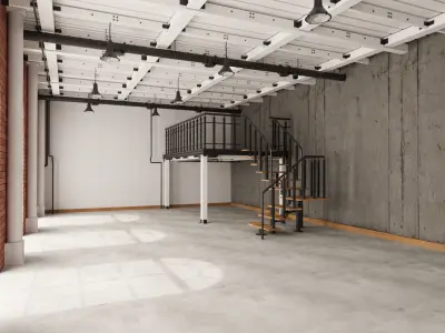 Loft Office industrial 3D model