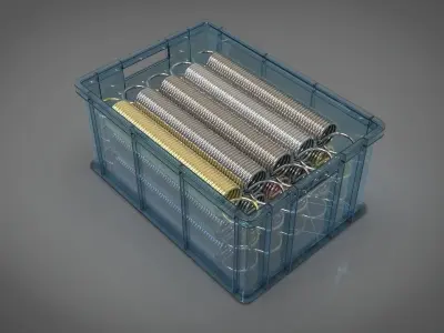 Box with Springs 3D model