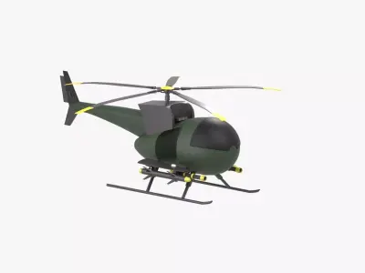 Helicopter 3D Illustration 3D model