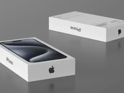 Apple iPhone 15 Pro Black Titanium Box 3D model