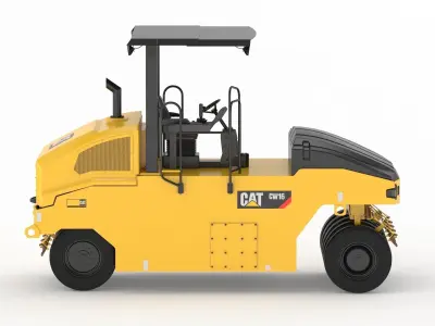 CAT Pneumatic Rollers CW16 11-Wheel 3D model