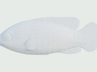 African jewel fish Low-poly 3D model