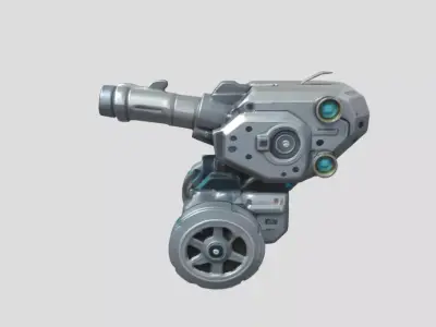 Robotic Vehicle 3D Model PBR Textured Game Ready Sci-fi Asset Low-poly 3D model