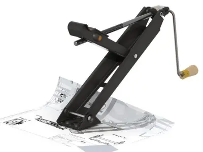 Jack hydraulic lifter Free 3D model
