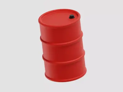 Oil Barrel oil drum Low-poly 3D model