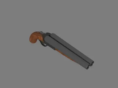 Sawed-off shotgun - Class Code 3D model