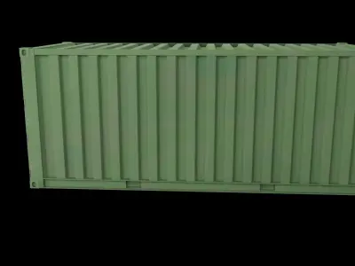 3D Container shipping Low-poly 3D model