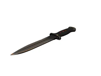 Tactical Military Combat Survival Knife Low-poly 3D model