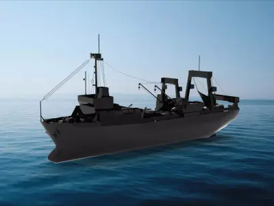 Fishing trawler 3D model