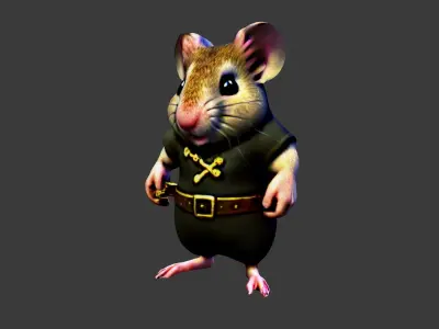 Rat Man Low-poly 3D model
