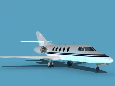 Dassault Falcon 20 V05 3D model