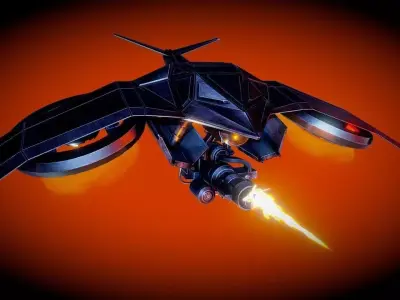 Drone Low-poly 3D model 8