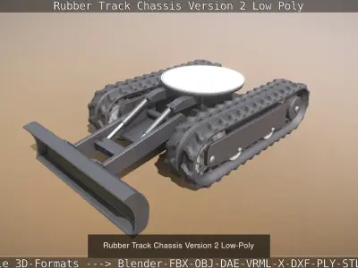 Rigged Rubber Track Chassis 3D Model Pack