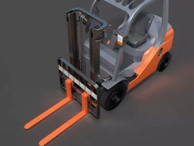 Toyota Industrial Forklift - Professional 3D Model 3D model