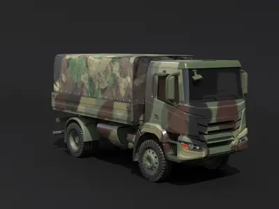Generic Military Camo Truck 3D model purchase