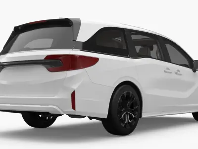 Comfortable Travel Van 2025 White Simplified 3D model