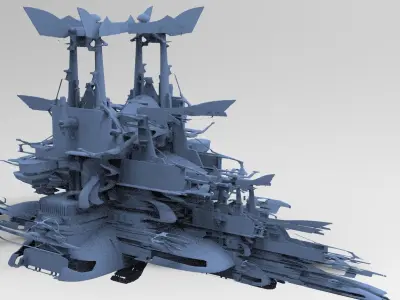 Star Wars inspired Racer Jet 7  3D model