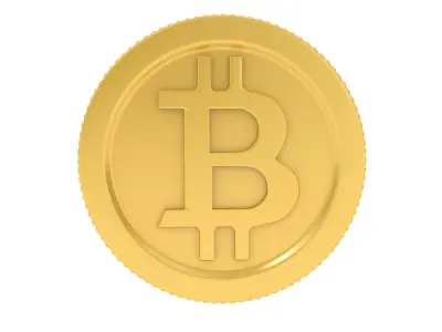 Bitcoin gold coin 3D model