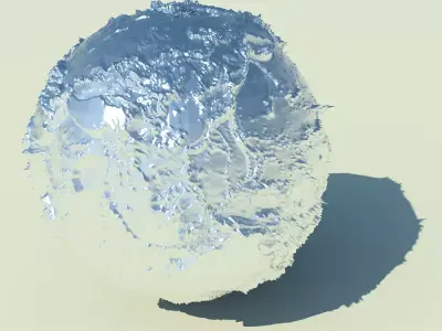 The earth  Spherical Terrian Topography Digital Elevation  3D model