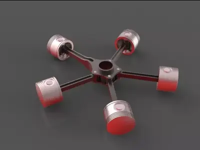 Radial Engine 3D model order