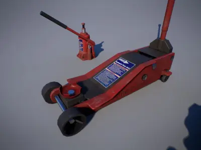 Hydraulic Jack Low-poly 3D model