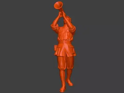 Military sculpture warrior  military battle war hero  soldier 3D print model