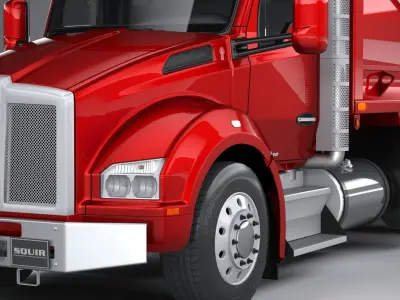Kenworth T880 Tipper 2017 LowPoly 3D model