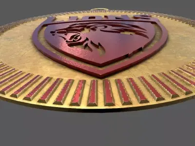  lion pendant 3D print model Low-poly 3D model buy