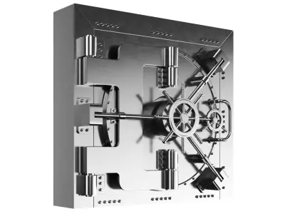 Detailed Bank Vault Door 3D model
