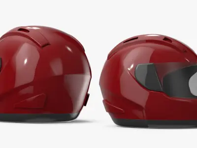  Protective Racing Helmet Red 
