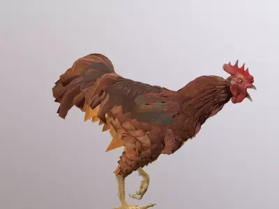 Angry Rooster CHICKEN RUNNING 3D model
