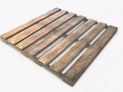 Pallet Wooden Game Ready PBR Textures Low-poly 3D model