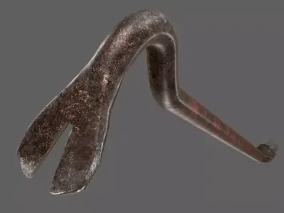 Old Crowbar Low-poly 3D model