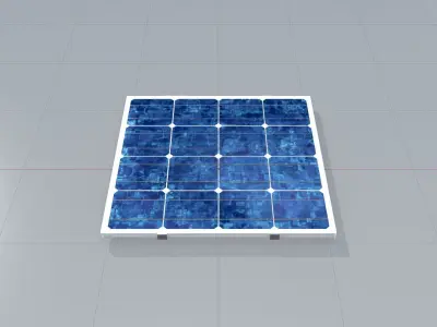 Solar module version 3 2x2m without stand 3D Model Pack